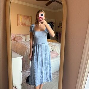 Lush Light Blue Midi Dress
